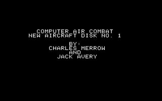 Computer Air Combat - New Aircraft Title Screen
